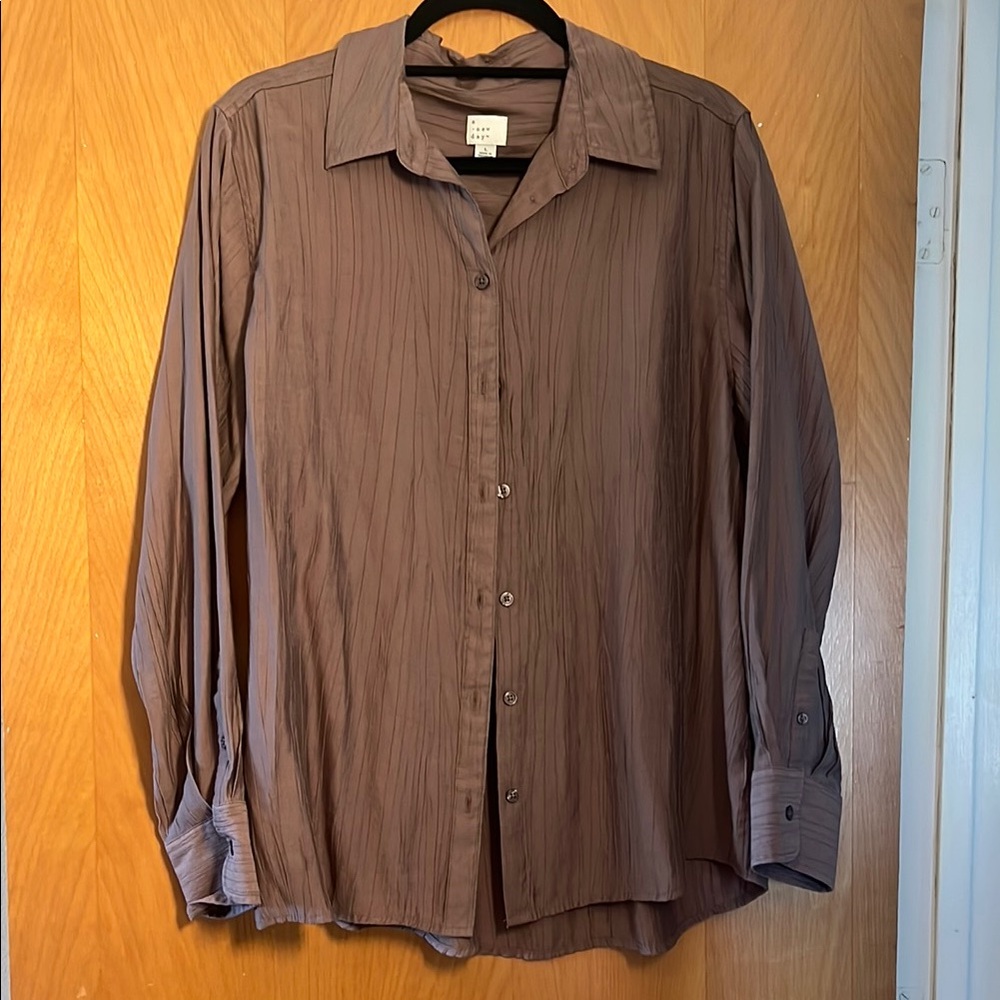 Brown Button-Up Shirt